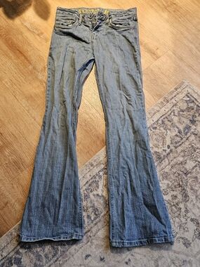 Mudd Vintage Y2K Women’s Blue Jeans Size 7 bootcut wide leg Pants